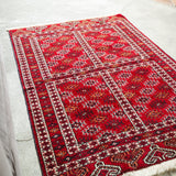 トライバル ラグ 140×95cm イラン手織り 一点物