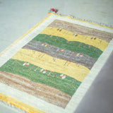 ギャッベ ラグ 125×85cm イラン手織り 一点物