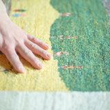 ギャッベ ラグ 125×85cm イラン手織り 一点物