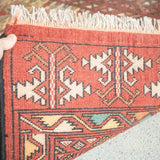 トライバル ラグ 200×85cm イラン手織り 一点物