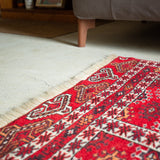 トライバル ラグ 140×95cm イラン手織り 一点物