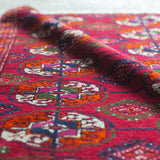 トライバル ラグ 90×55cm イラン手織り 一点物