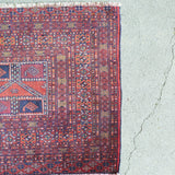 トライバル ラグ 90×60cm イラン手織り 一点物