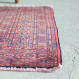 トライバル ラグ 90×60cm イラン手織り 一点物