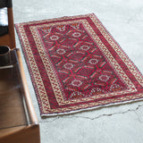 トライバル ラグ 105×65cm イラン手織り 一点物