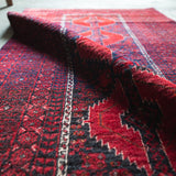 トライバル ラグ 145×75cm イラン手織り 一点物