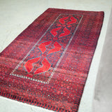 トライバル ラグ 145×75cm イラン手織り 一点物