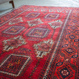 トライバル ラグ 220×125cm イラン手織り 一点物