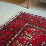 トライバル ラグ 220×125cm イラン手織り 一点物