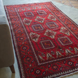 トライバル ラグ 220×125cm イラン手織り 一点物