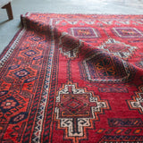 トライバル ラグ 220×125cm イラン手織り 一点物