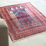 トライバル ラグ 130×100cm イラン手織り 一点物