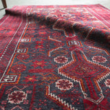トライバル ラグ 185×95cm イラン手織り 一点物