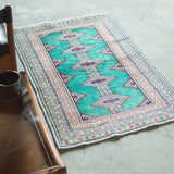 トライバル ラグ 106×68cm イラン手織り 一点物