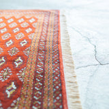 トライバル ラグ 131×63cm イラン手織り 一点物