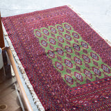トライバル ラグ 126×66cm イラン手織り 一点物