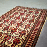 トライバル ラグ 147×100cm イラン手織り 一点物