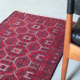 トライバル ラグ 93×64cm イラン手織り 一点物