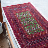 トライバル ラグ 115×55cm イラン手織り 一点物