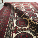 トライバル ラグ 195×104cm イラン手織り 一点物