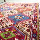 トライバル ラグ 138×85cm イラン手織り 一点物