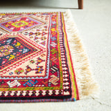 トライバル ラグ 138×85cm イラン手織り 一点物