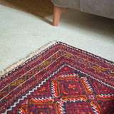 トライバル ラグ 146×85cm イラン手織り 一点物