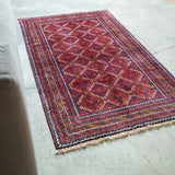トライバル ラグ 146×85cm イラン手織り 一点物
