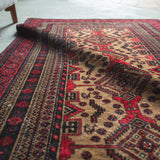 トライバル ラグ 204×109cm イラン手織り 一点物