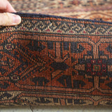 トライバル ラグ 177×98cm イラン手織り 一点物