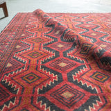 トライバル ラグ 207×108cm イラン手織り 一点物