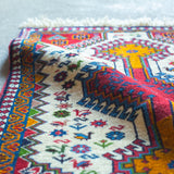 トライバル ラグ 88×60cm イラン手織り 一点物
