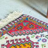 トライバル ラグ 88×60cm イラン手織り 一点物