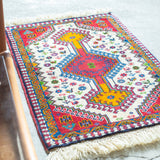 トライバル ラグ 88×60cm イラン手織り 一点物