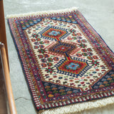 トライバル ラグ 100×61cm イラン手織り 一点物
