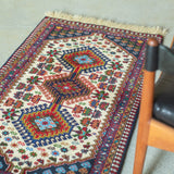 トライバル ラグ 100×61cm イラン手織り 一点物