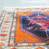 トライバル ラグ 74×66cm イラン手織り 一点物