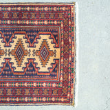 トライバル ラグ 64×60cm イラン手織り 一点物