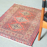 トライバル ラグ 82×62cm イラン手織り 一点物