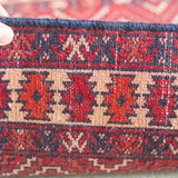 トライバル ラグ 77×62cm イラン手織り 一点物