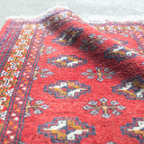 トライバル ラグ 87×66cm イラン手織り 一点物