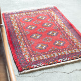 トライバル ラグ 87×66cm イラン手織り 一点物