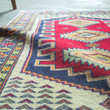 トライバル ラグ 136×93cm イラン手織り 一点物