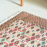 トライバル ラグ 115×80cm イラン手織り 一点物