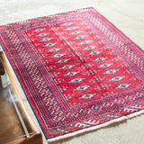 Tribal Rug 115×80cm 手織りトライバルラグ トルクメン