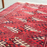 Tribal Rug 110×78cm 手織りトライバルラグ トルクメン