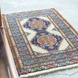 トライバル ラグ 95×65cm イラン手織り 一点物