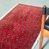 トライバル ラグ 122×65cm イラン手織り 一点物