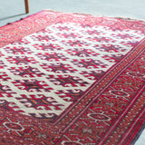 トライバル ラグ 128×100cm イラン手織り 一点物