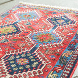 トライバル ラグ 88×64cm イラン手織り 一点物